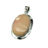 Womens Large Sterling Silver Angel Skin Coral Stone Pendant | Discount Jewelry Online