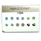 Womens Girls Crystal Stud Earrings Assortment | Massini 