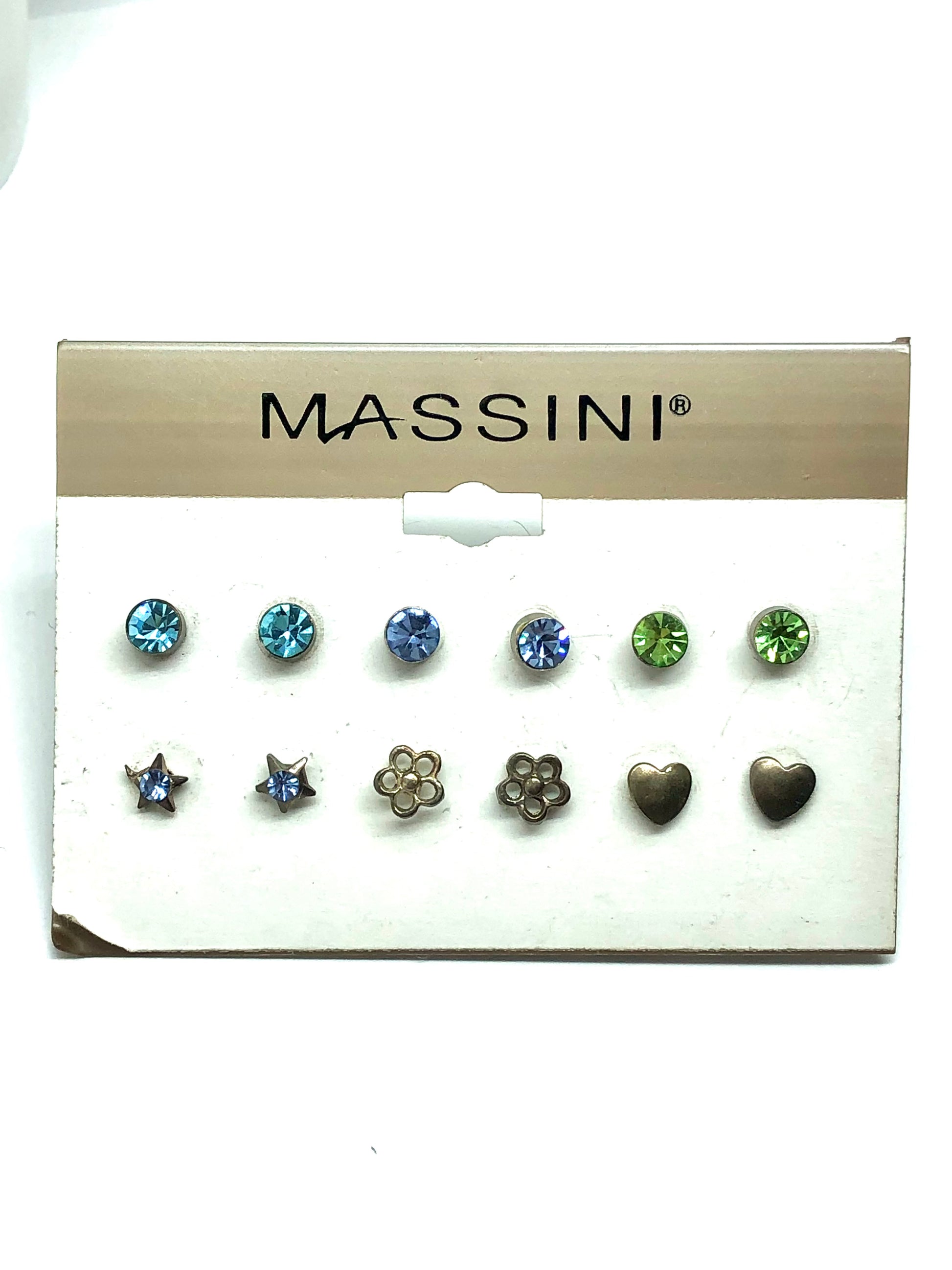 Jewelry | Earrings 6 Assorted Bronzed Classic Crystal Stud Earrings 
