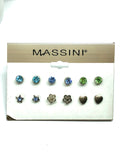Womens Girls Crystal Stud Earrings Assortment | Massini | Discount Overstock Jewelry Online