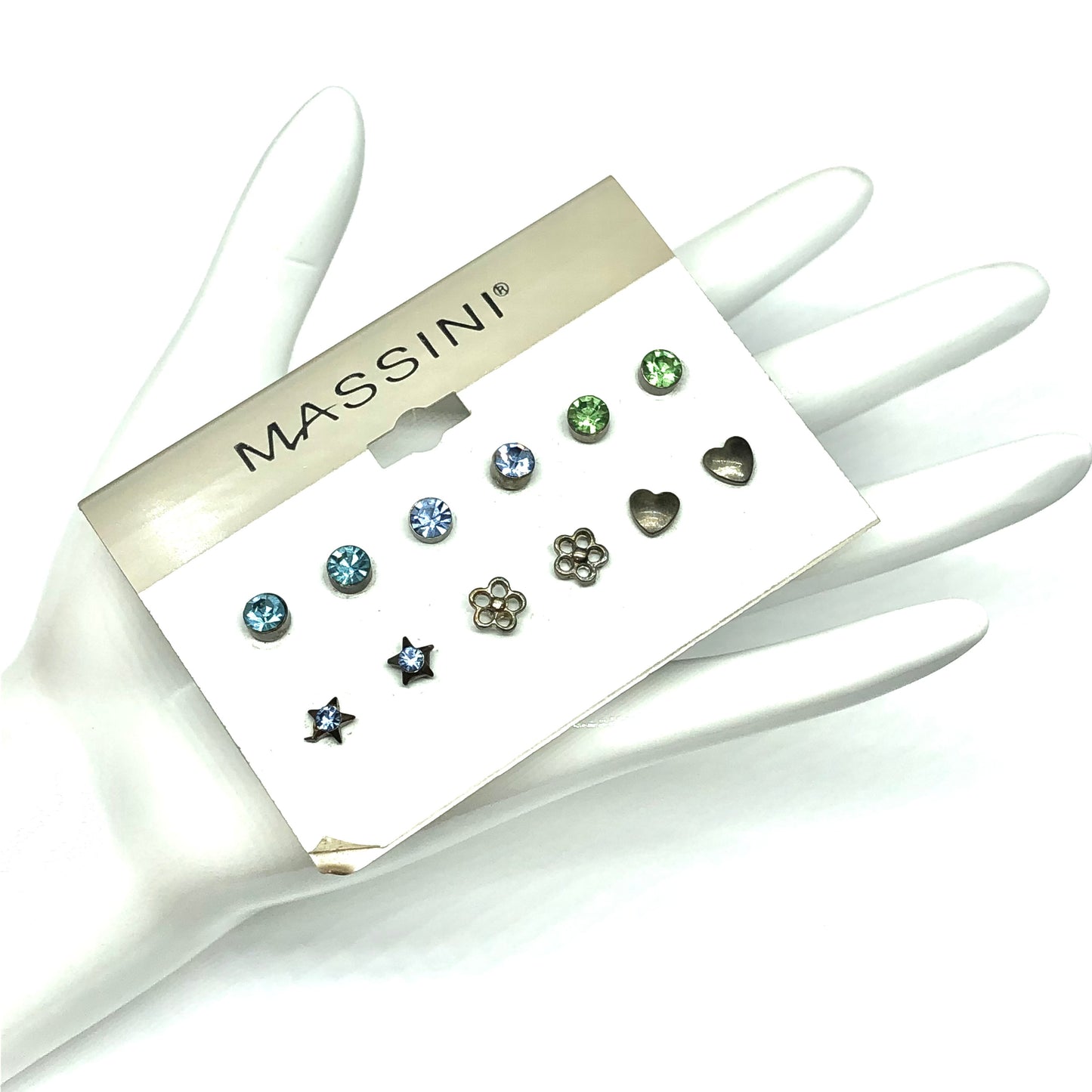 Jewelry | Earrings 6 Assorted Bronzed Classic Crystal Stud Earrings 