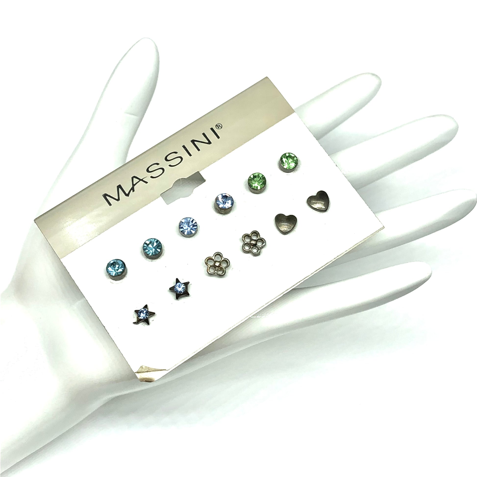 Jewelry | Earrings 6 Assorted Bronzed Classic Crystal Stud Earrings 