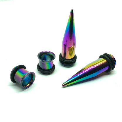 LGBTQ Rainbow oil slick 0g Ear Plugs & Gauges 