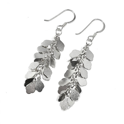 Jewelry | Earrings 2 1/4" 925 Sterling Silver Shimmery Waterfall Dangle Earrings - Blingschlingers USA
