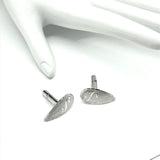 Sterling Silver Bullet Back Cufflinks 