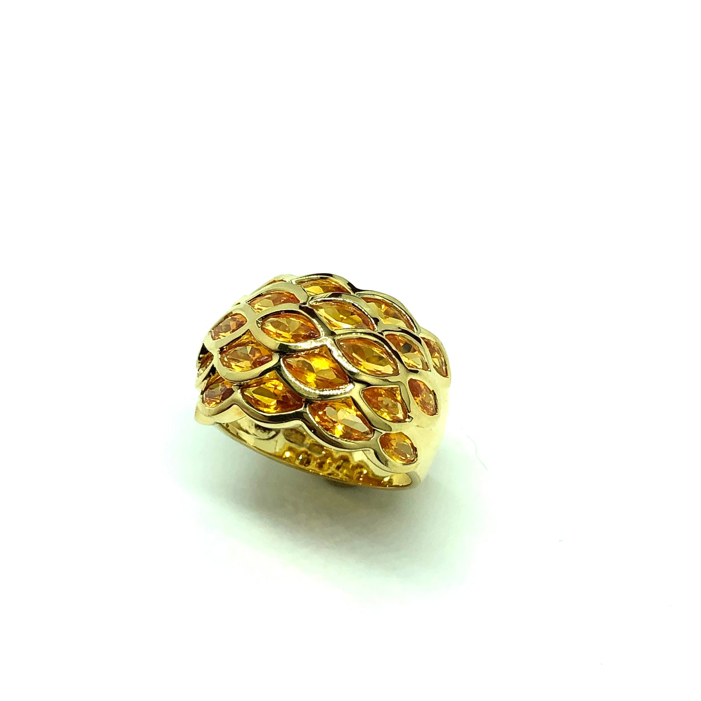 Jewelry womens used - Ring Yellow Gold Silver Citrine Gemstone Ring
