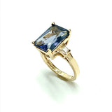 Gold Ring Womens Iolite Purple Cz Stone Ring | Fine Fashion Jewelry
