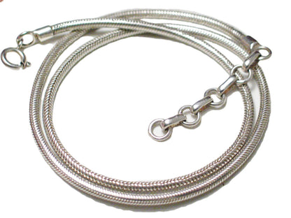 Jewelry > Necklaces | Sterling Silver 16-17.5 in Adjustable Snake Chain Necklace - Blingschlingers Jewelry