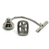Mens Accessories - Vintage Swank Sterling Silver Religious Moses Walking Through Water Tie Tack ~ Blingschlingers Jewelry USA