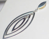 Womens Pendants | Sterling Silver Graduating Marquise Halo Pendant | Discount Estate Jewelry online