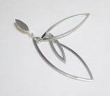 Womens Pendants | Sterling Silver Graduating Marquise Halo Pendant | Discount Estate Jewelry online