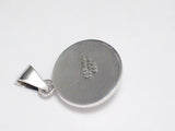 Used Jewelry Pendant | Mens Womens Sterling Silver Modern Feng-Shui Dome Halo Pendant