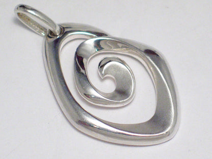 Silver Pendants | Sterling Modernist Spiral Design Pendant | Best Prices online for Estate Jewelry only at Blingschlingers.com