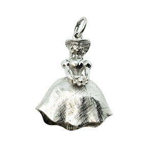 Vintage Jewelry | Vintage Sterling Silver 3-D Western Southern Bell Bracelet Charm Pendant