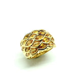 Ring women's Yellow Gold Silver Citrine Gemstone Ring | Fine Jewelry