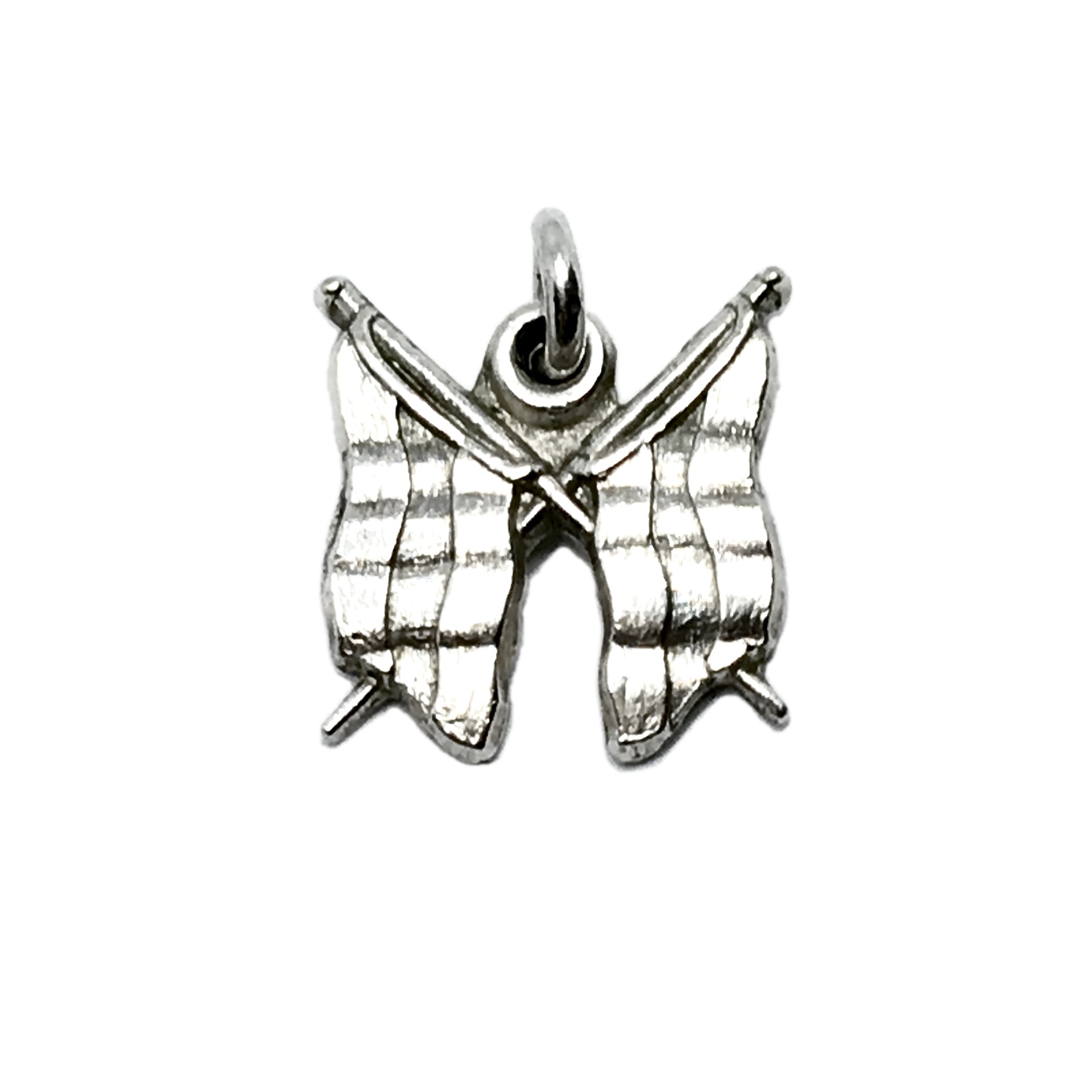 Vintage Jewelry | Vintage Sterling Silver 3 Band Country Flag Charm Pendant