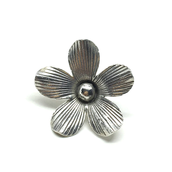Jewelry Findings | 23mm Sterling Silver 3d Flower Charm Finding | Designer Shiana