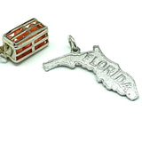 Bracelet Charm  | Vintage Sterling Silver Florida Native State Charm Pendant