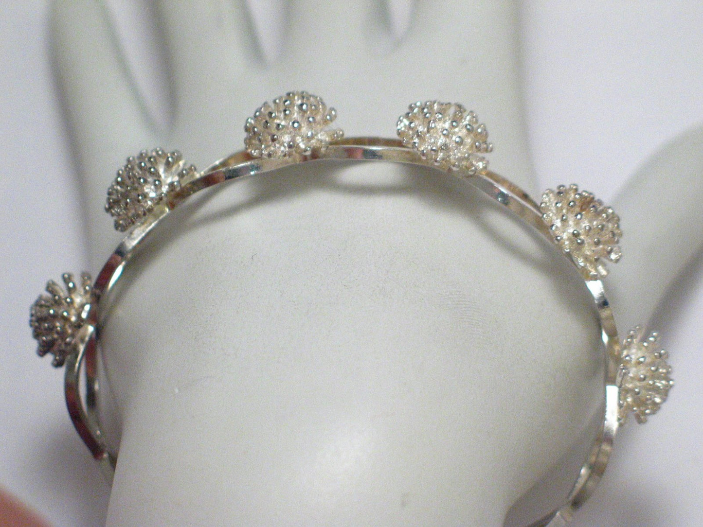 Porcupine Ball Cuff Bracelet Silver Plated Costume Jewelry - Blingschlingers Jewelry