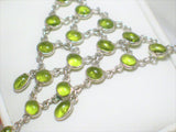 Jewelry > Necklaces > Womens Sterling Silver Limon Green Stone Waterfall Tennis Necklace