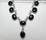 Jewelry > Necklaces > Womens Sterling Silver Midnight Blue Goldstone Y Necklace