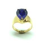Gold Chevron Ring Sterling Silver Amethyst Purple Gemstone Ring | Fine Fashion Jewelry 