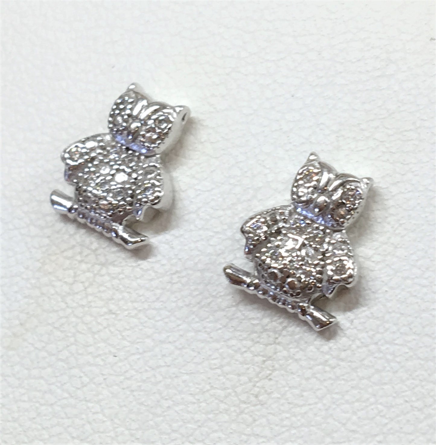Jewelry Earrings | Mens Womens Sterling Silver Pave Cz Wise Owl Bird Earrings
