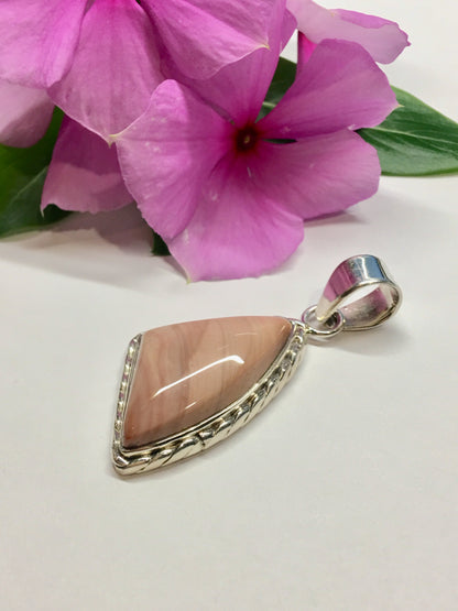 Jewelry > Pendant | Desert Sunset - Sterling Silver Dusty Mauve Jasper Stone Pendant