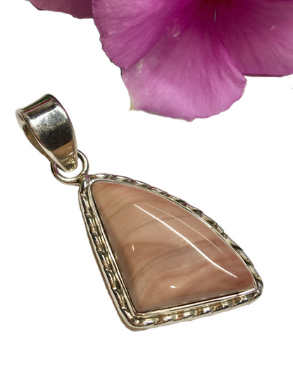 Jewelry > Pendant | Desert Sunset - Sterling Silver Dusty Mauve Jasper Stone Pendant - Blingschlingers Jewelry