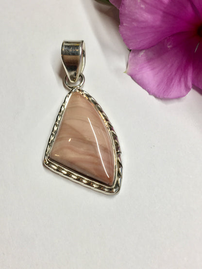 Jewelry > Pendant | Desert Sunset - Sterling Silver Dusty Mauve Jasper Stone Pendant