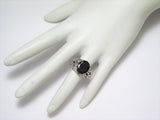 Jewelry > Ring | Womens sz 5.5 Sterling Silver Filigree Oval Black Stone Ring  - Blingschlingers Jewelry