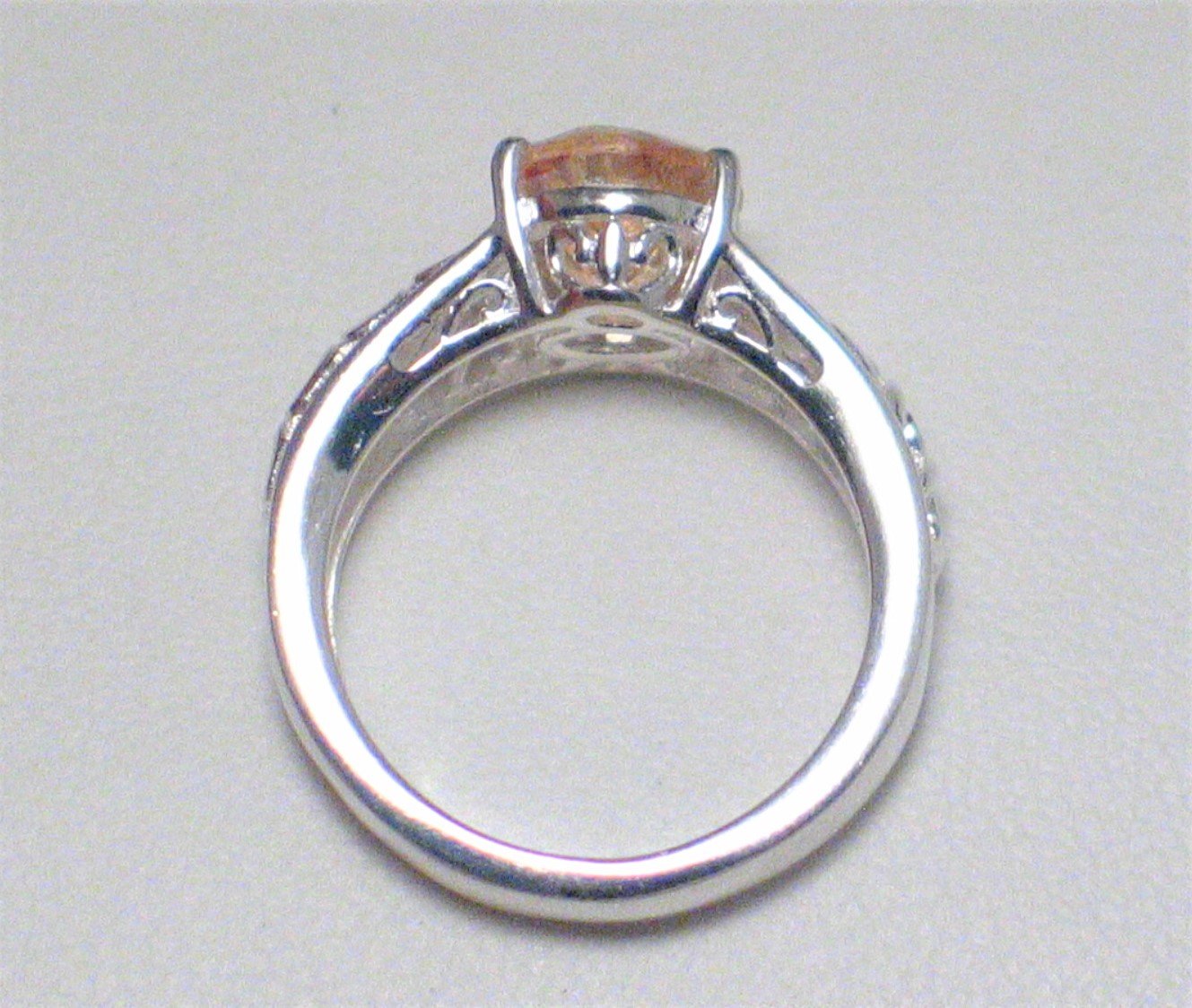 Jewelry > Womens > Ring | sz 5.25 Sterling Silver Filigree Sunstone Ring- Blingschlingers Jewelry