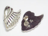 80s Vintage Sterling Silver Bold Flared Earrings