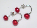 Cherry Bomb | Sterling Silver Earrings | Convertible Hoop Jacket w/ Stud - Blingschlingers Jewelry