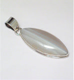 Smokey Ray | Sterling Silver Pendant w/ Marquise Cut Banded Agate | Unisex - Blingschlingers Jewelry