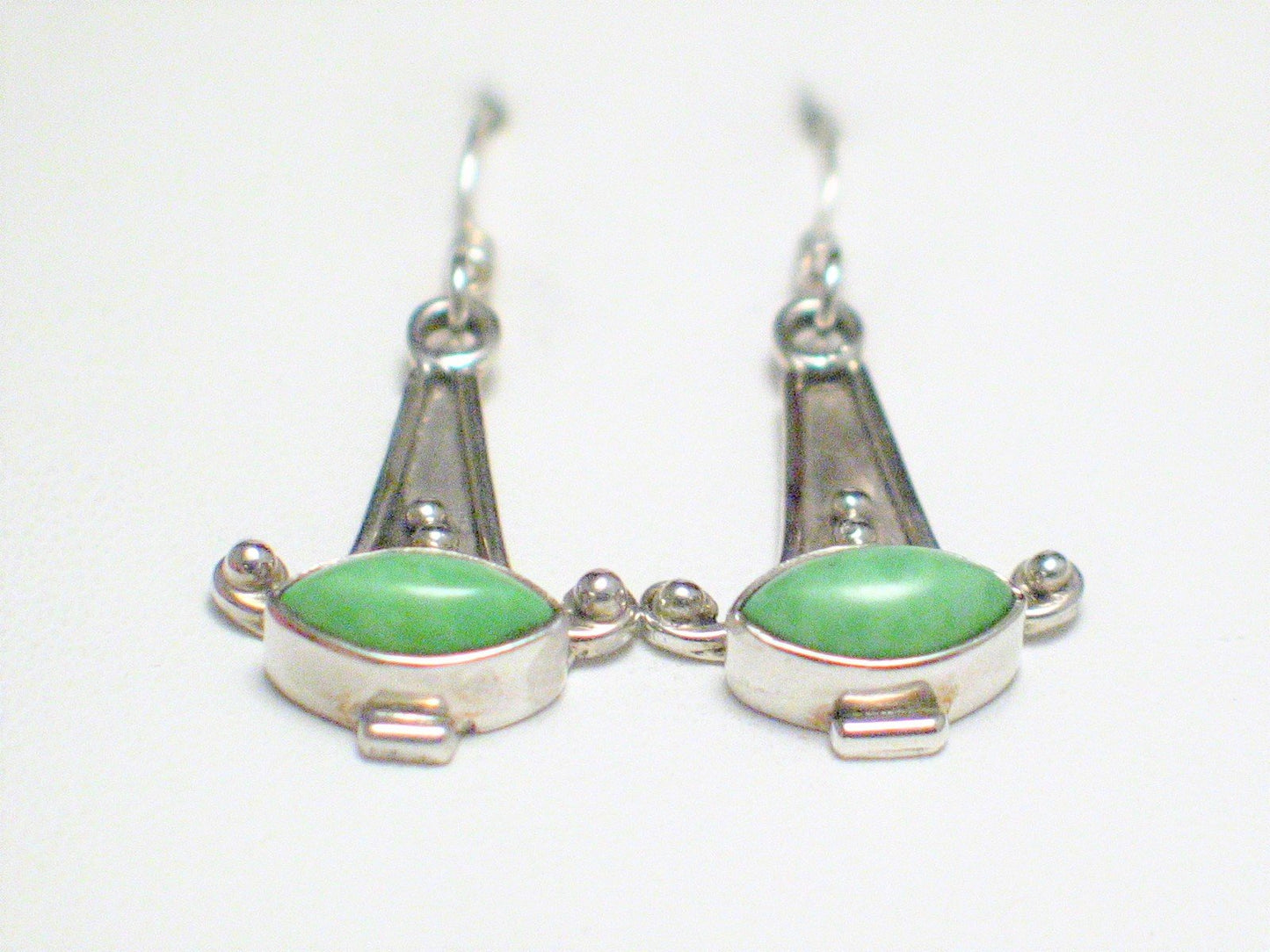 Earrings | Womens Sterling Silver Sublime Green Stone Dangle Earrings