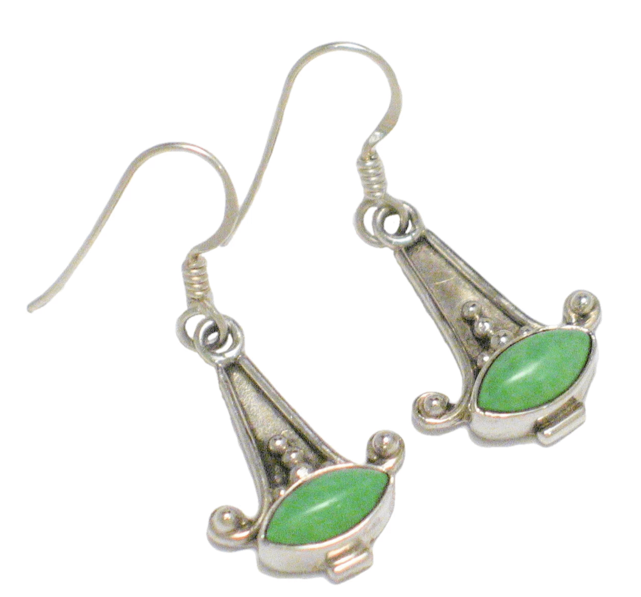 Earrings | Womens Sterling Silver Sublime Green Stone Dangle Earrings
