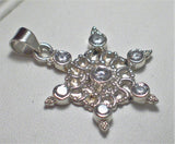 Jewelry > Pendant | Unique Sterling Silver Glittery Cz Stone Star Pendant