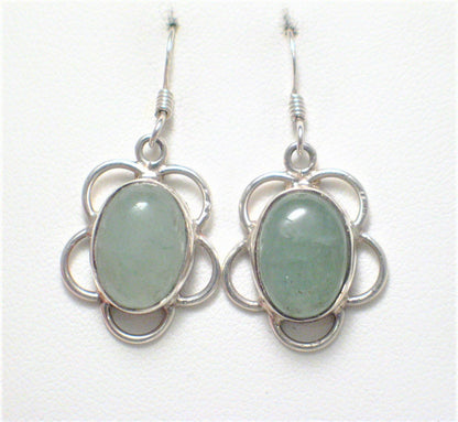 Jewelry > Earrings | Womens Sterling Silver Frosty Sage Green Aventurine Stone Dangle Earrings - Blingschlingers Jewelry
