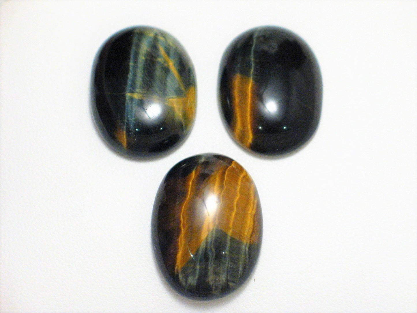 Loose Stones Lot | Tigers Eye & Snowflake Obsidian | Large Oval | Jewelry Making or Craft - Blingschlingers Jewelry