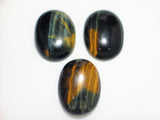 Loose Stones Lot | Tigers Eye & Snowflake Obsidian | Large Oval | Jewelry Making or Craft - Blingschlingers Jewelry