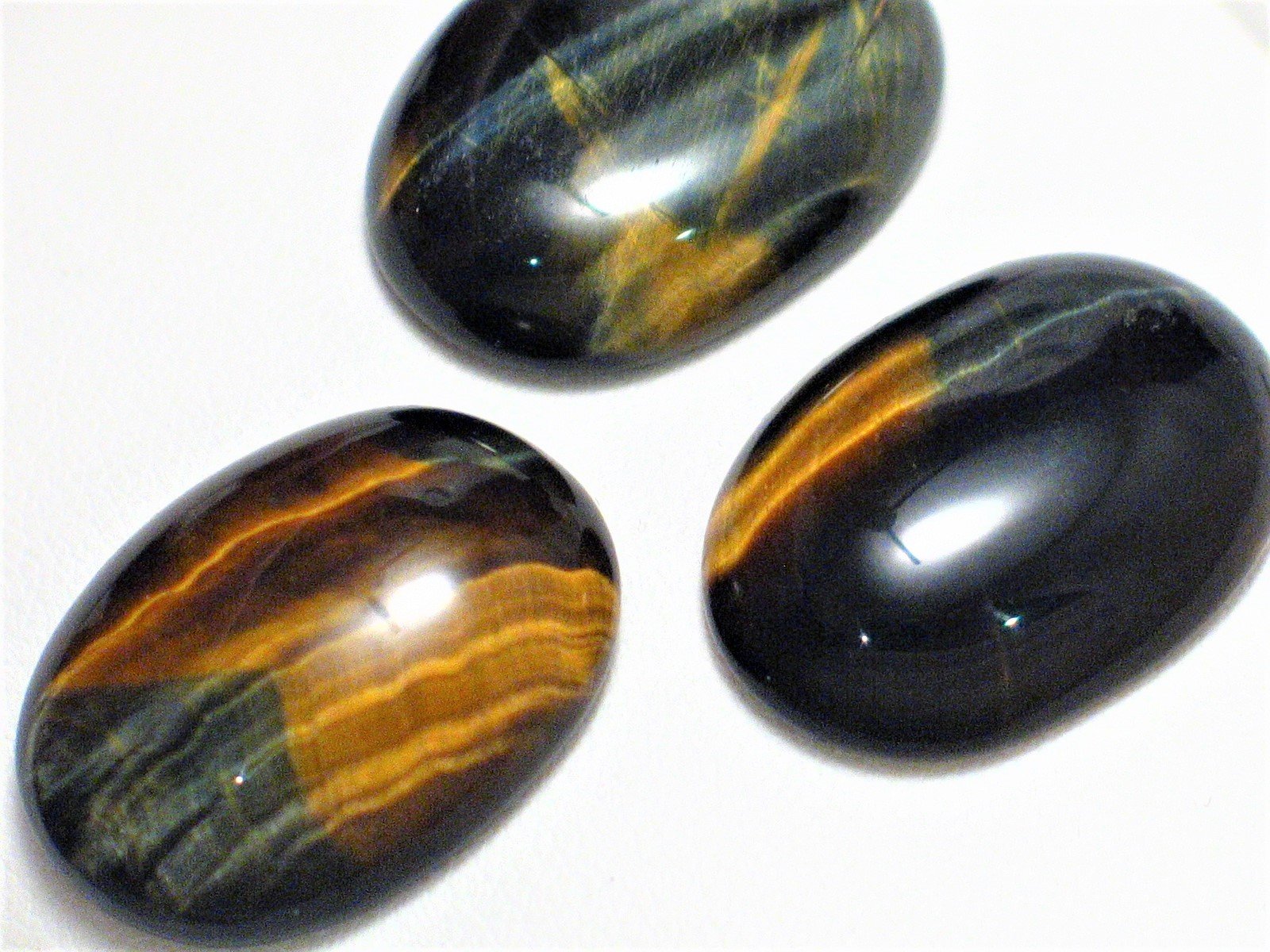 Loose Stones Lot | Tigers Eye & Snowflake Obsidian | Large Oval | Jewelry Making or Craft - Blingschlingers Jewelry