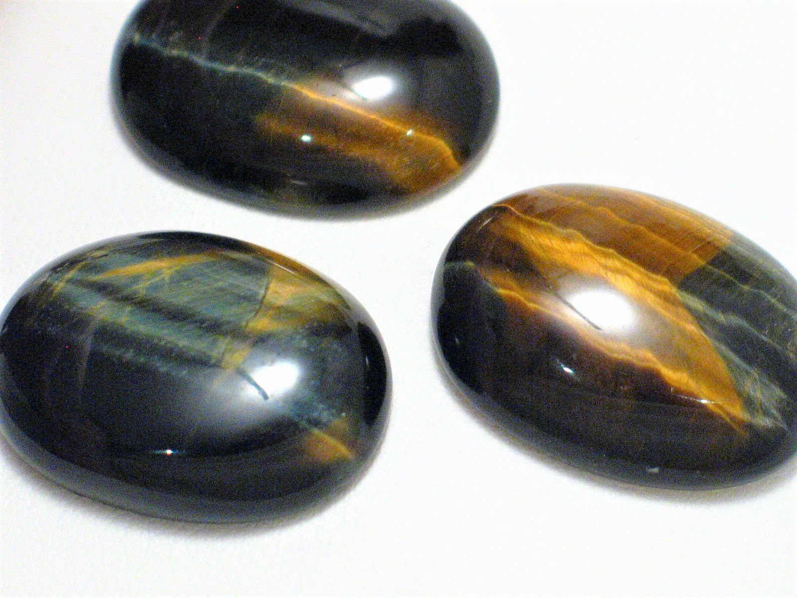 Loose Stones Lot | Tigers Eye & Snowflake Obsidian | Large Oval | Jewelry Making or Craft - Blingschlingers Jewelry