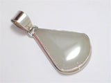 Pendant | 46mm Sterling Silver Slushy Snow Aventurine Stone Teardrop Pendant- Blingschlingers Jewelry
