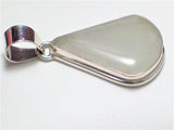 Pendant | 46mm Sterling Silver Slushy Snow Aventurine Stone Teardrop Pendant