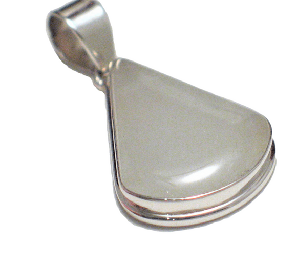 Pendant | 46mm Sterling Silver Slushy Snow Aventurine Stone Teardrop Pendant- Blingschlingers Jewelry