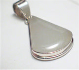 Pendant | 46mm Sterling Silver Slushy Snow Aventurine Stone Teardrop Pendant