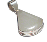 Pendant | 46mm Sterling Silver Slushy Snow Aventurine Stone Teardrop Pendant- Blingschlingers Jewelry