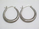 Hoop Earrings | Pre-Owned Fashionable Sterling Silver Horseshoe Style Hoop Earrings