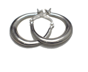 Hoop Earrings | Pre-Owned Fashionable Sterling Silver Horseshoe Style Hoop Earrings